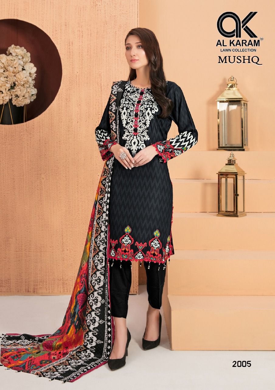 Al Karam Mushq Vol 2 Wholesale Karachi Cotton Dress Material Catalog
